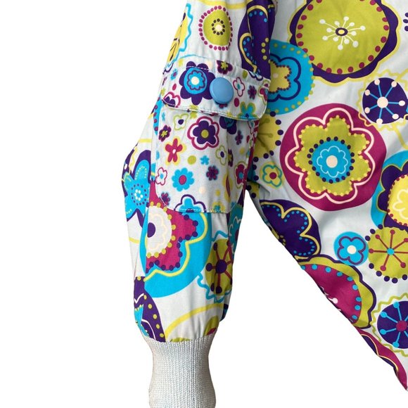 Hanna Andersson Floral Quilted One-Piece Snowsuit Double Zip Funky-18-24 mos - Picture 9 of 16